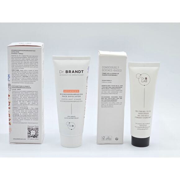 Dr. Brandt~ Microdermabrasion Face Exfoliator & Melting Gel to Oil Moisturizer - Picture 2 of 5